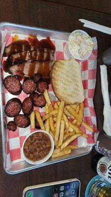 Two Meat Combo: Sausage & Brisket