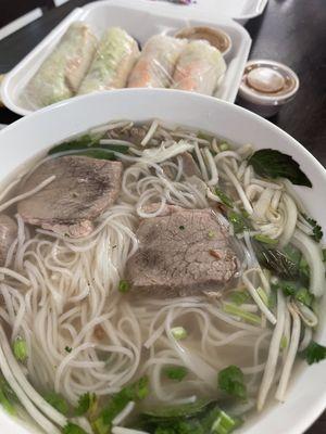 Special Beef Combo Pho, Spring Roll Pork & Shrimp (2pcs)2 Tofu Spring Rolls