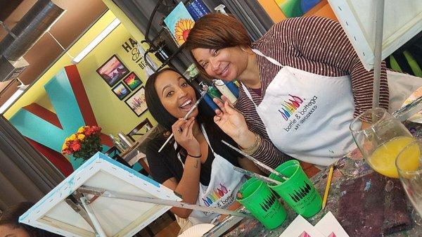 Me & my cousin having fun at Bottle & Bottega