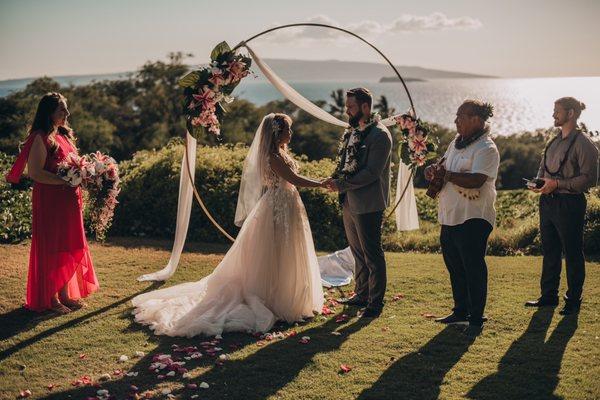 Charles masterfully officiated our wedding... The ukulele & serenades were a beautiful & romantic touch.