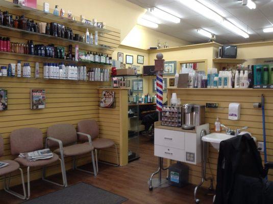 Barber shop area