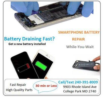 Battery replacement for all make and models smartphones, tablets, laptops & many more...