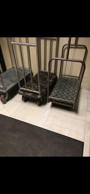 Luggage carts disgustingly dirty