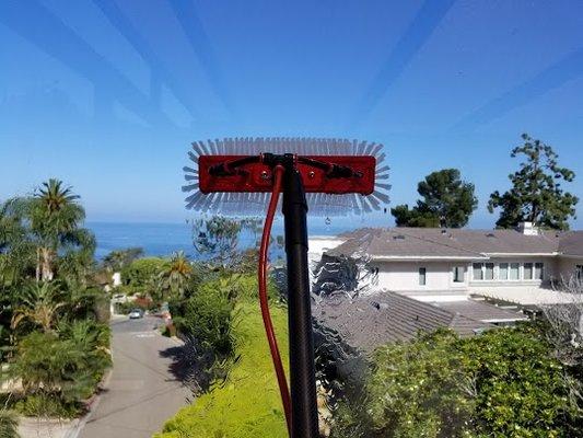 Wind wall cleaning in La Jolla