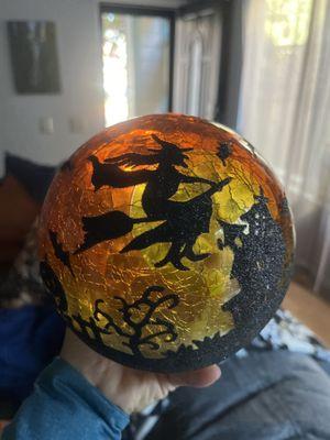 Cute glass globe for Halloween.