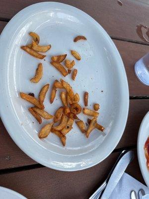 Curly French fries were horrible lol. We couldn't stop eating them. Seasoned and cooked to perfection!