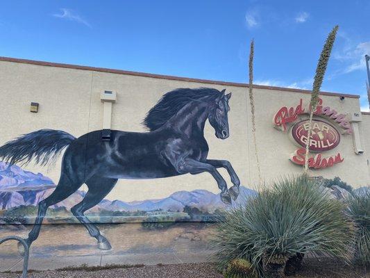 Mural on outside wall