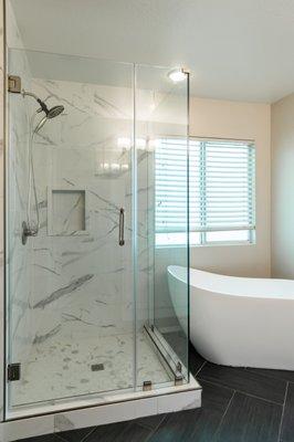 Master Bathroom Remodel, Porcelain Tile, Laguna Niguel