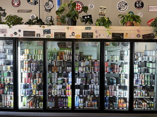 Craft beer selections - great variety and selection for major beer types