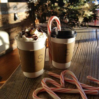 Peppermint Mocha and a Hot Chocolate!