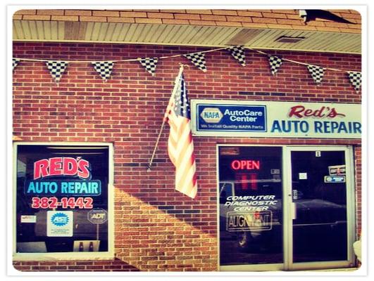 Front Door of Red's Auto