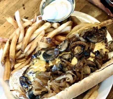 Deluxe Steak Sandwich with fries!