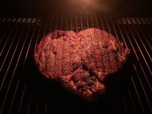 "Sweetheart" rib-eye for Valentine's Day