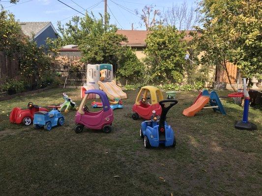 Outdoor play area for our kids to run, play, and mingle! Staff is always supervising and our security cameras ensure additional safety.