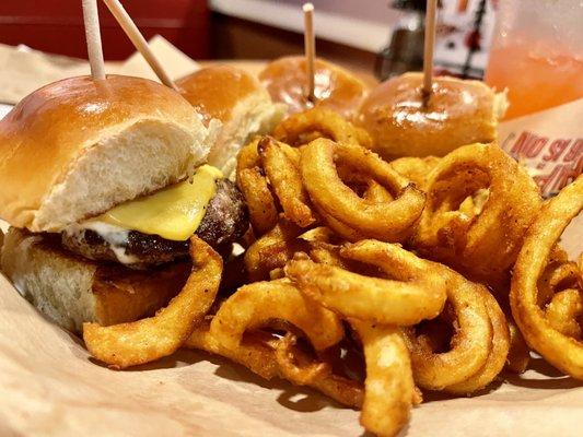 Big Mouth Bites with curly fries