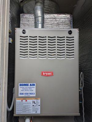 110,000 Btu Bryant Furnace 80% Efficiency