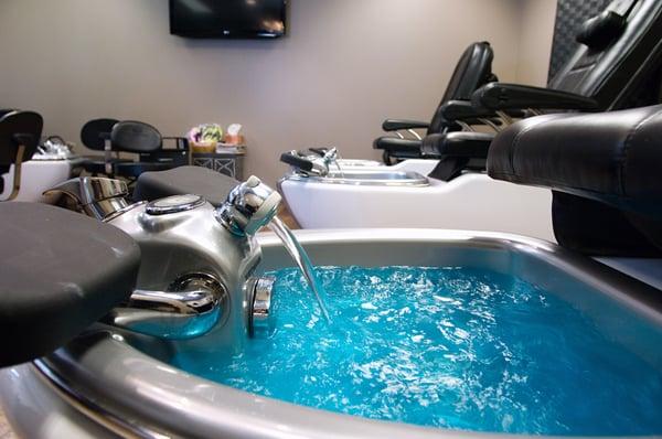 We have a 6 chair pedicure room~perfect for bridal parties and other get togethers