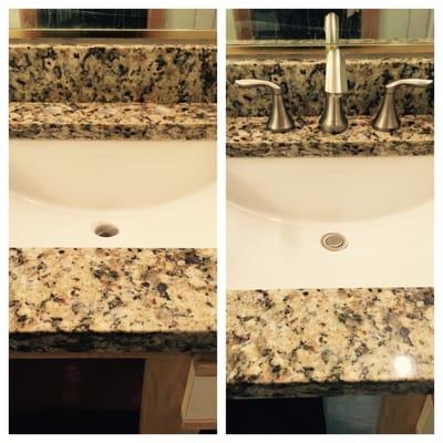 New counter tops call for new faucets, This is a new 8" spread brush nickel Moen Faucet installed in Newburgh, NY...