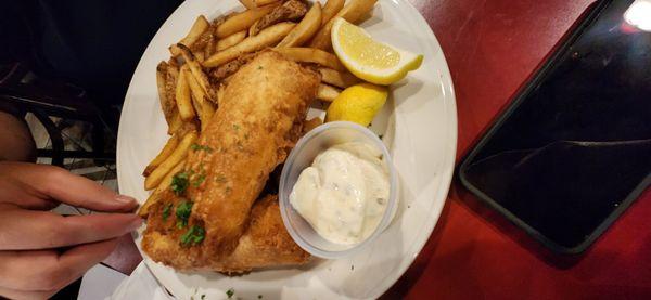 Fish and chips with fries