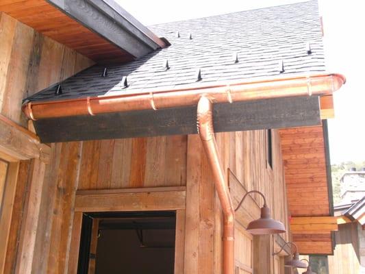 6 inch copper half round gutters