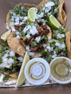 The taco box was really delicious, the red meat is my favorite.