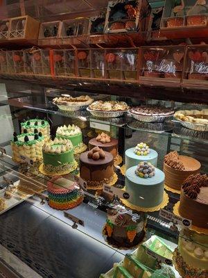 The selections of cakes