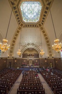 Sanctuary at Rodef Shalom, on the National Register of Historic Landmarks