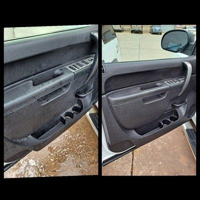 Door panel deep cleaned & protected