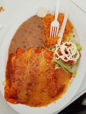 Chicken Enchilada Plate