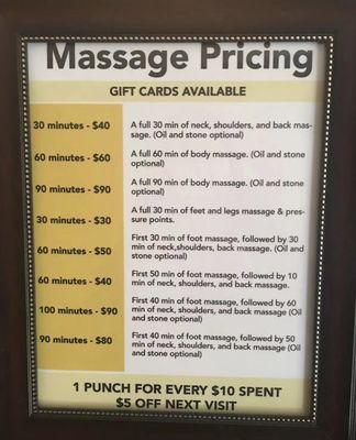 The best massage prices in town