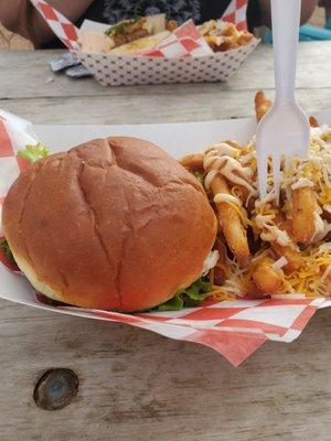 Portobello mushroom burger.  Something for everyone.