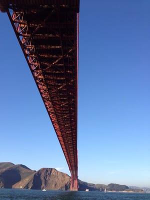 Under the golden gate. The crew even asks to take a photo for you, with your device. Love the crew