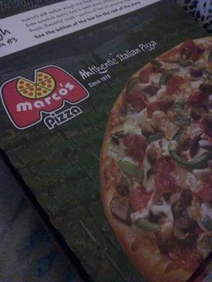 Before opening the box of this good pizza #MarcosPizza