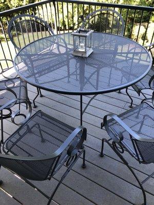 15  year old patio set powder coated