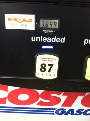 More than .10 cents cheaper today than the BP across the street. And .02 cents less than the nearest Sams Club.