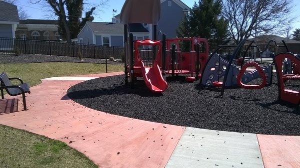 playground with a few benches