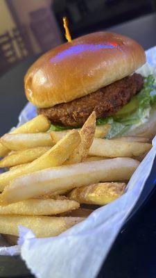 Chicken Club with fries