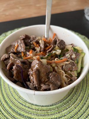 Bibimbap with Beef (Takeout container)