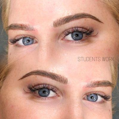 Students Microblading work