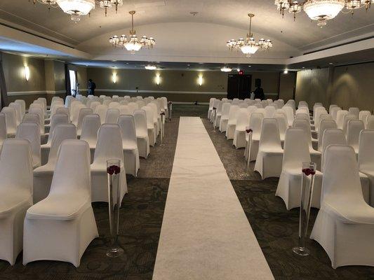 Seperate room for wedding ceremony.