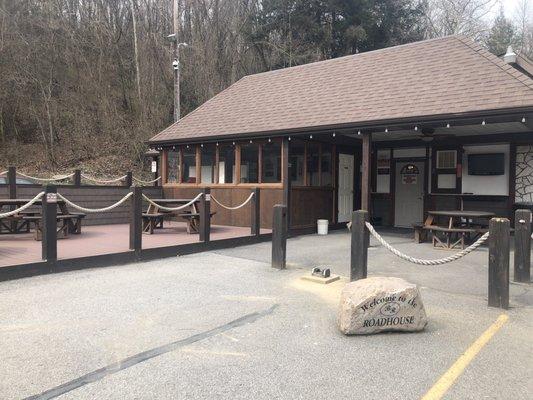 Outdoor seating area for warmer days