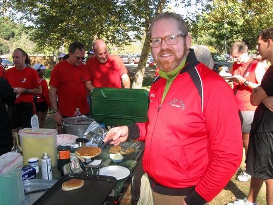 Pancake Batter Battle....Yeah I won with apple pancakes, Photo Credit Donna Martin