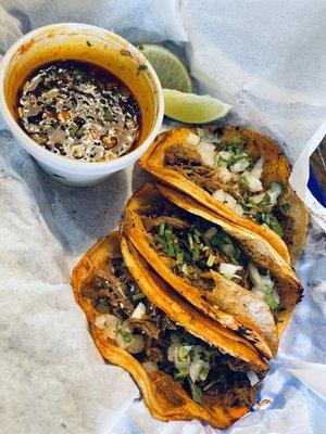 Birria street tacos