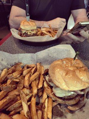 Barrel Burger at the top, Swiss & Wesson Burger at the bottom.