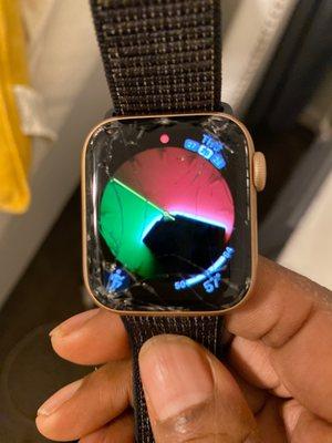 Apple watch screen crack. Sandy 860.405.4969