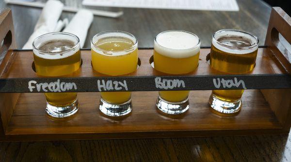 My flight of beers