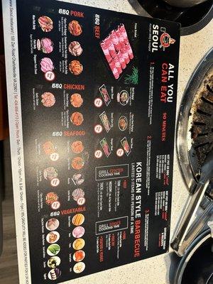 KBBQ Menu