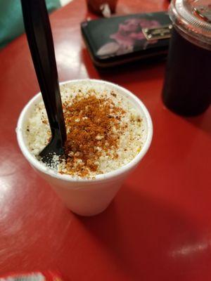 Elotes in a cup