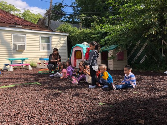 Playing outside and learning how to cooperate