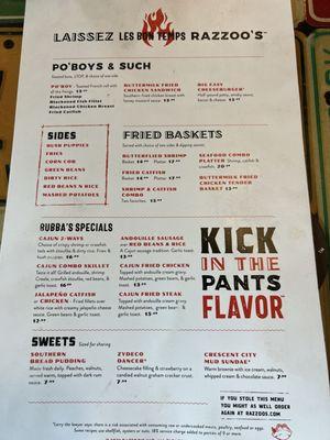 Kickin' Menu!